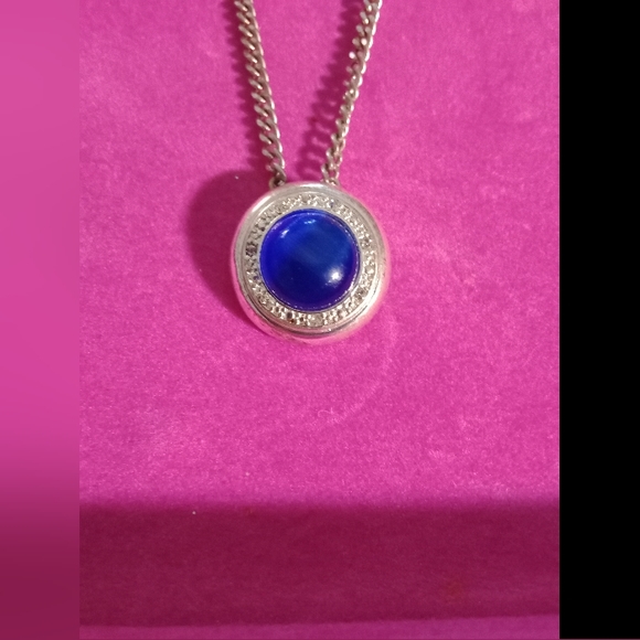 Custom Designed Creations Blue Stone Necklace - Picture 2 of 3